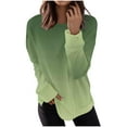 thumbnail image 1 of FNFHFY Womens Crewneck Sweatshirt Casual Gradient Sweatshirts Side Split Long Sleeve Pullover Shirt Tie Dry Tunic Tops, 1 of 5