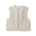 thumbnail image 1 of FNFHFY Womens Cropped Faux Fur Vest Soilid Sleeveless Fuzzy Fleece Jacket Shaggy Vests Soft Warm Fluffy Waitcoat Gilet, 1 of 5