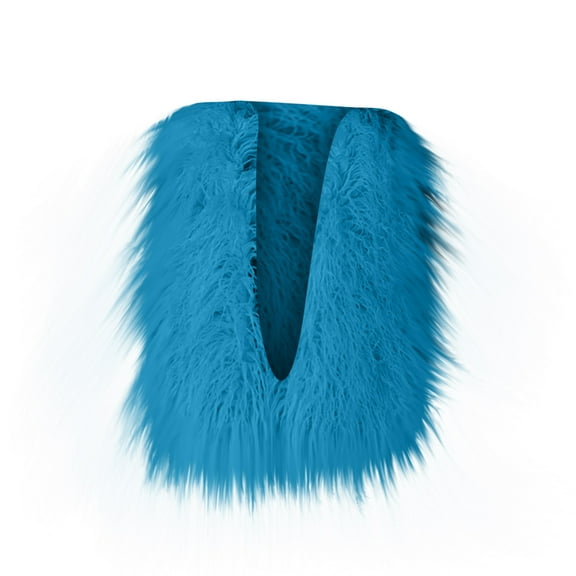 FNFHFY Womens Faux Fur Vest Fashion Pullover V Neck Plush Vests Cropped Sleeveless Fuzzy Fleece Jacket Solid Shaggy Winter Waitcoat Gilet