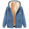 thumbnail image 1 of FNFHFY Womens Fleece Lined Hoodies Trendy Sherpa Lined Graphic Hoodie Zip Up Drawstring Hooded Sweatshirts Fall Winter Thicken Warm Jackets with Pockets, 1 of 7