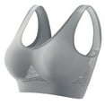 thumbnail image 1 of FNFHFY Womens Sports Bra Plus Size Seamless Wirefree Yoga Bra Non Removable Pads Sports Bralettes, 1 of 2