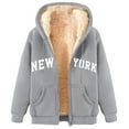 thumbnail image 1 of FNFHFY Zip Up Hoodies for Women Thicken Fleece Lined Hoodie Trendy Letter Printed Hooded Sweatshirts Fall Winter Thermal Jackets, 1 of 5