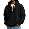 thumbnail image 1 of FNFYFH Big and Tall Waffle Hoodies for Men Quater Zip Hooded Pullover Sweatshirt Drawstring Oversized Hoodie, 1 of 7