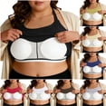 thumbnail image 1 of FNFYFH Built in Bra Tank Tops for Women Plus Size Ribbed Halter Tank Top Sleeveless Cropped Workout Gym Shirts, 1 of 1