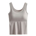 thumbnail image 1 of FNFYFH Built in Bra Tank Tops for Women Seamless Comfort Layering Undershirts Sleeveless Basic Summer Shirt, 1 of 6