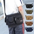 thumbnail image 1 of FNFYFH Canvas Shoulder Bag for Mens Multi-pockets Messenger Bag Sling Bags School Crossbody Bags Travel, 1 of 7