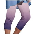 thumbnail image 1 of FNFYFH Capri Leggings for Women Trendy Gradient Legging Workout Capris Plus Size Beach Pants Causal Elastic Waisted Legging Blue S-5XL, 1 of 5