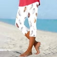 thumbnail image 1 of FNFYFH Capri Leggings for Women Soft Stretch Capris Floral Print High Waist Cropped Yoga Pants, 1 of 5