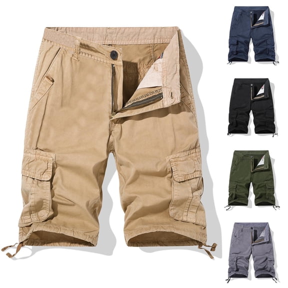 FNFYFH Cargo Shorts Men Multi Pockets Fishing Hiking Shorts Stretch Work Outdoor Shorts with Pockets