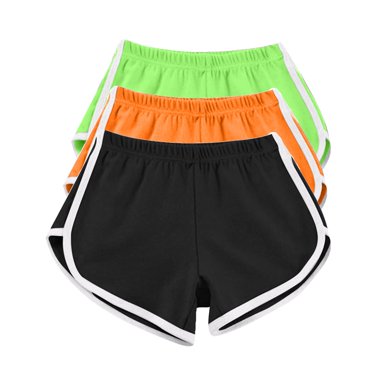 FNFYFH Clearance 3 Pcs Summer Shorts for Women High Waisted Shorts Clearance Buttery Soft Contrast Dolphin Shorts Breathable Elastic Waistband Athletic Shorts No PocketS,M,L,XL,XXL,XXXL
