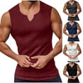 thumbnail image 1 of FNFYFH Big Tall Mens Sleeveless Shirts, Fashion Men Casual Color Casual Fitness Sportswear Round-Neck Tank Top, 1 of 6