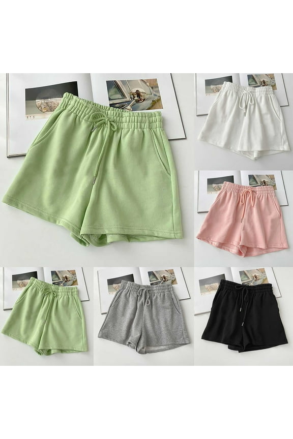 Pink Plus Size Shorts XXL Workout Lounge Shorts for Women Athletic Running Jogging Cotton Sweat Shorts (Women's XX-Large)