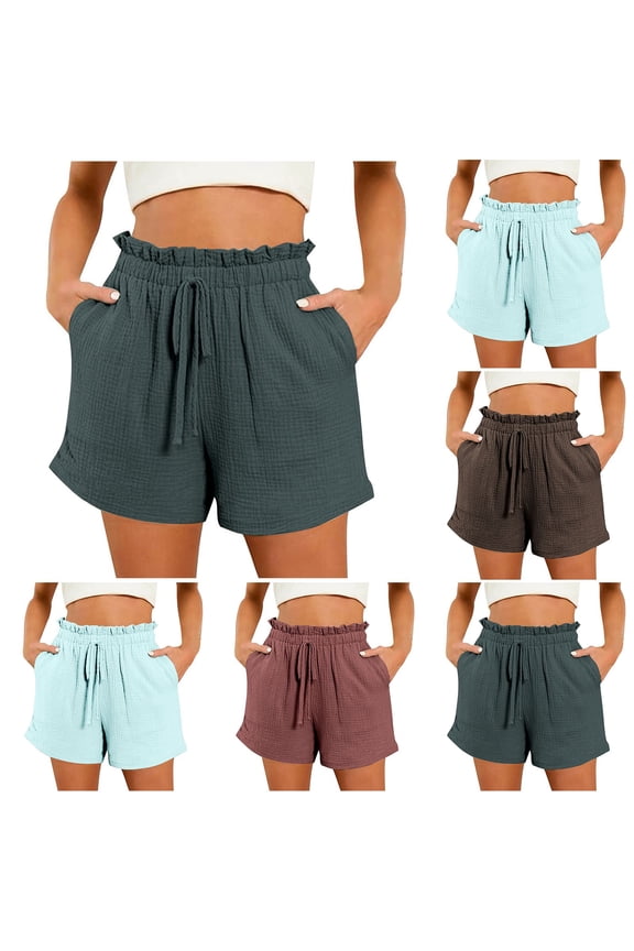 Shorts For Women Casual Beach Short Pants with Pocket (Women's X-Large)