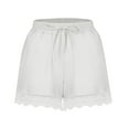 thumbnail image 1 of FNFYFH Womens Plus Size Lace Flowy Shorts 2025 Summer Cotton Linen Shorts Casual Drawstring Elastic Waist Wide Leg Short PantsS,M,L,XL,XXL,XXXL,XXXXL,XXXXXL, 1 of 3