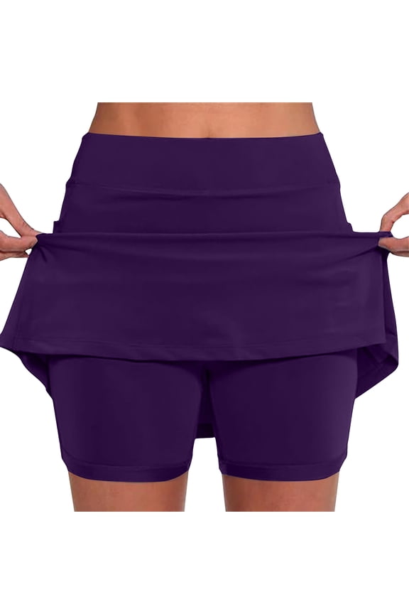 Womens Skorts with Pockets Tummy Control Plus Size Skorts for Women High Waist Athletic Sports Pants Skirt Casual ShortsS,M,L,XL,XXL,XXXL,XXXXL,XXXXXL