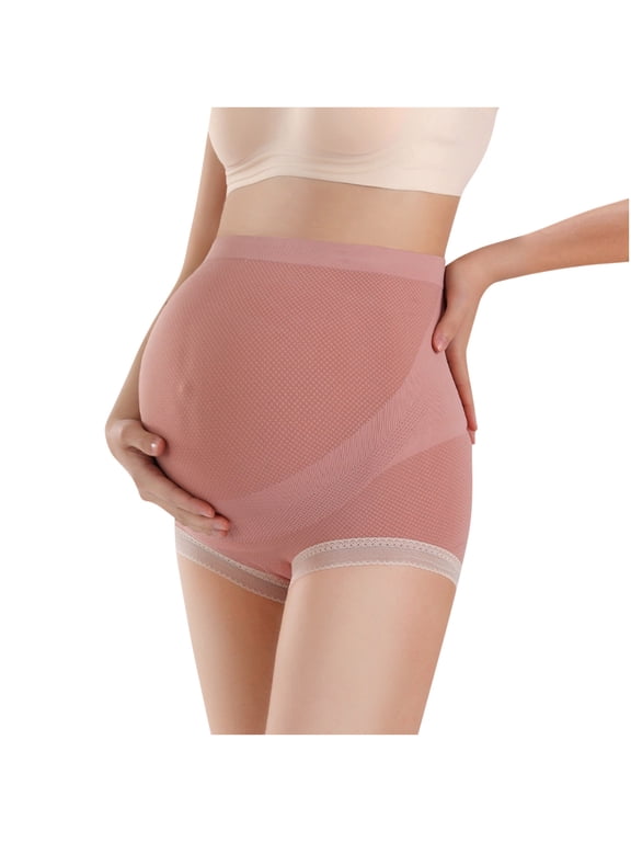 Cotton Maternity Underwear for Women High Waist Seamless Briefs Over Bump Support Pregnancy Panties