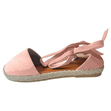 FNFYFH Espadrilles Wedge Sandals for Womens Closed Toe Lace up Platform Sandals for Woman 2025 Dressy Summer Wedge Open Toe Strap Espadrilles Sandal