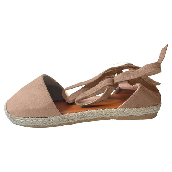 FNFYFH Espadrilles Wedge Sandals for Womens Closed Toe Lace up Platform Sandals for Woman 2025 Dressy Summer Wedge Open Toe Strap Espadrilles Sandal