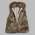 thumbnail image 1 of FNFYFH Faux Fur Vest for Women Stand Collar Fuzzy Waiscoat Sleeveless Fluffy Outwears Open Front Plush Jackets, 1 of 7