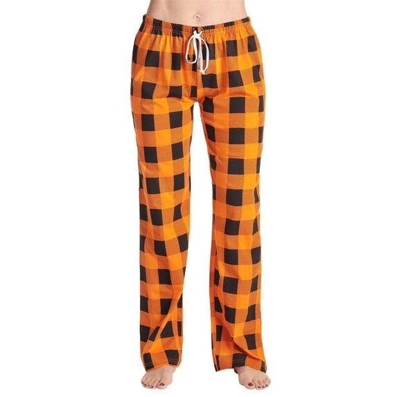 FNFYFH Flannel Pajama Pants Women with Pockets and Drawstring Comfy Plaid Lounge Pants Casual Baggy Sleepwear Bottoms Soft Pj Pants