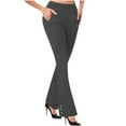 thumbnail image 1 of FNFYFH Flare Leggings for Women Workout Bootcut Pants Business Casual Work Pants with Pockets Stretchy Yoga Dress Pants, 1 of 6