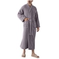 thumbnail image 1 of FNFYFH Fleece Kimono Robe for Adult Full Long Soft Towel Bathrobe Cozy Plush Spa Bath Robes Quick Dry yet Warm, 1 of 1