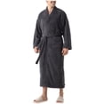 thumbnail image 1 of FNFYFH Fleece Kimono Robe for Adult Full Long Soft Towel Bathrobe Cozy Plush Spa Bath Robes Quick Dry yet Warm, 1 of 1