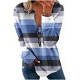 thumbnail image 1 of FNFYFH Half Zip Sweatshirts for Women Fashion Striped Pullover Loose Fit Long Sleeve Crewneck Tunic Sweatshirt 2025 Zipper Tops Shirts Red XXL, 1 of 5