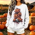 thumbnail image 1 of FNFYFH Halloween Sweatshirts Women Long Sleeve Graphic Halloween Shirts Casual Pullover Top, 1 of 8