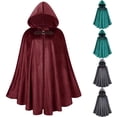 thumbnail image 1 of FNFYFH Hooded Renaissance Cape for Men Medieval Cloak with Hood Short Hooded Cape for Men Halloween Customes, 1 of 8