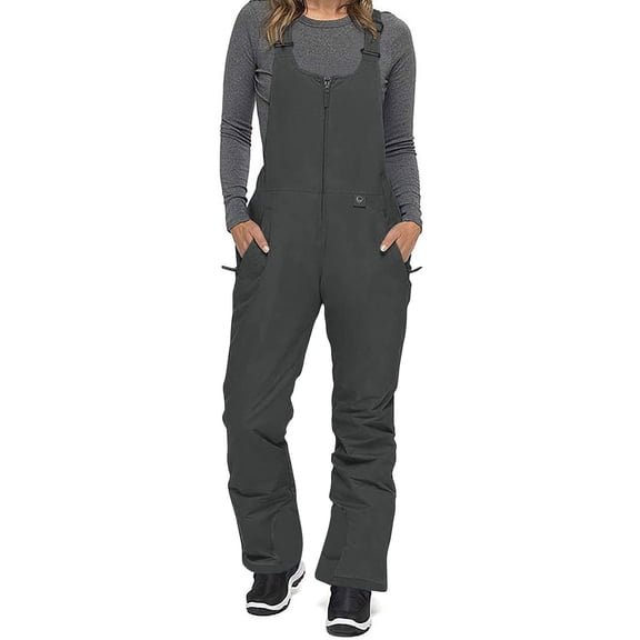 FNFYFH Insulated Bib Womens Winter Waterproof Snowboarding Overalls Baggy Snow Ski Pants