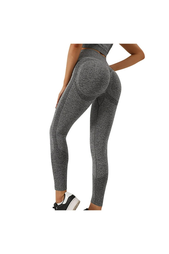 Leggings for Women Tummy Control High Waisted Yoga Pants Womens Butt Lifting Seamless Workout Legging Comfy Breathable Gym Pant Black XL Clearance Sales