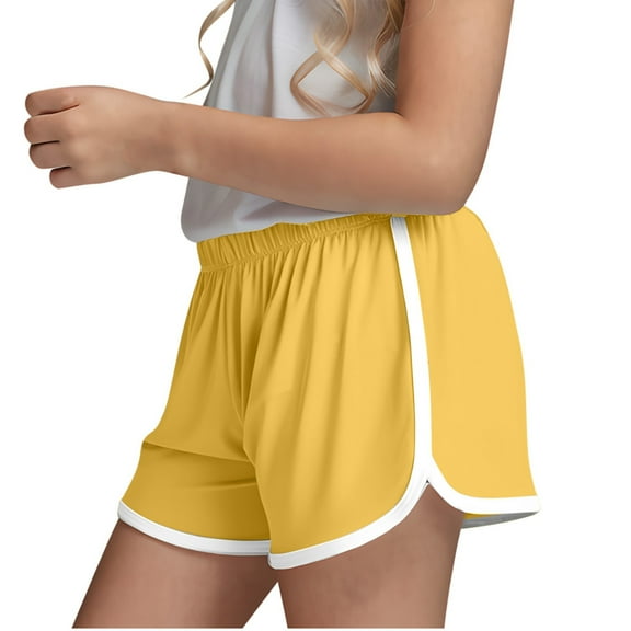 FNFYFH Lightweight Fleece Lined Girls Spring Shorts Chilly Mornings