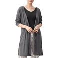 thumbnail image 1 of FNFYFH Long Cardigans for Women Open Front Long Sleeve Lightweight Cardigan Sweater Soft Side Split Duster, 1 of 7