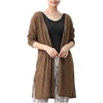 thumbnail image 1 of FNFYFH Long Cardigans for Women Open Front Long Sleeve Lightweight Cardigan Sweater Soft Side Split Duster, 1 of 8