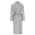 thumbnail image 1 of FNFYFH Long Fleece Robe for Women Men Cozy Shawl Collar Belted Bathrobe Lightweight Plush Soft Robes with Pockets, 1 of 4