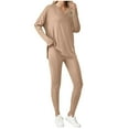 thumbnail image 1 of FNFYFH Lounge Sets for Women Two Piece Outfits Pullover V Neck Tunic Tops and Leggings Matching Sweatsuits Workout Clothing, 1 of 4