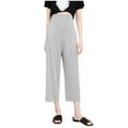 thumbnail image 1 of FNFYFH Maternity Capri Pants Plus Size Over Bump Pregnancy Trousers Belly Support Pants High Waisted Bottoms, 1 of 6