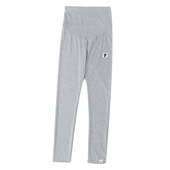 FNFYFH Maternity Leggings for Women Pregnancy Yoga Pants Over the Belly Support Adjustable Waistband Maternity Pants