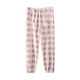thumbnail image 1 of FNFYFH Maternity Plaid Fluffy Pajama Pants Fuzzy Fleece Cozy Lounge Pregnancy Pants Winter Warm Pj Bottoms, 1 of 3