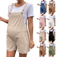 thumbnail image 1 of FNFYFH Maternity Rompers for Women Adjustable Strap Maternity Overall Shorts Jumpsuit Sleeveless Summer Romper for Pregnancy, 1 of 9