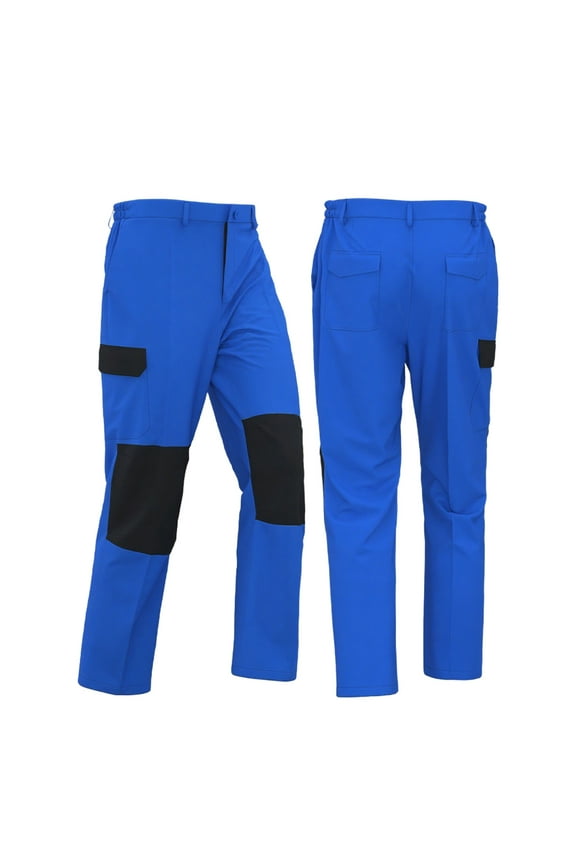 Men's Big and Tall Rugged Work Pants Canvas Pants Color Block Ripstop Cargo Pants with Knee Pad Pockets