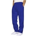 thumbnail image 1 of FNFYFH Men's Big and Tall Workout Sweatpants with Pockets Drawstring Athletic Running Pants Baggy Straight Leg Sweat Pants, 1 of 5