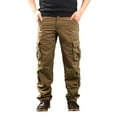thumbnail image 1 of FNFYFH Men's Fleece Lined Cargo Pants Big and Tall Tactical Work Pants Water Resistant Hiking Pants Insulated Winter Cargo Thermal Pants, 1 of 8