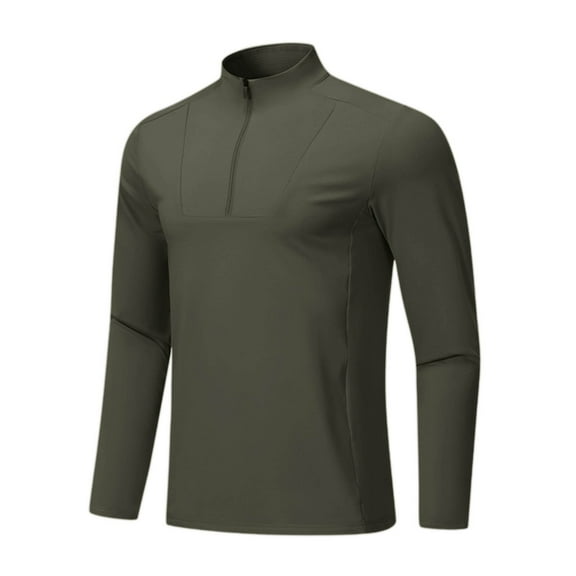 FNFYFH Men's Long Sleeve Athletic Shirts 1/4 Zip Pullover Quick Dry Workout Top Outdoor Running T-Shirts