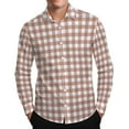 thumbnail image 1 of FNFYFH Men's Plaid Button Down Shirts Long Sleeve Dress Shirts Regular Fit Gingham Shirts, 1 of 8