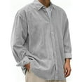 thumbnail image 1 of FNFYFH Mens Big and Tall Corduroy Shirts Jacket Untucked Button Down Shirt Long Sleeve Work Shirts Shackets, 1 of 7