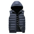 thumbnail image 1 of FNFYFH Mens Big and Tall Puffer Vest Hooded Sleeveless Quilted Jacket Zip Up Padded Coats Outerwear, 1 of 7
