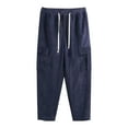 thumbnail image 1 of FNFYFH Mens Corduroy Casual Pants Joggers Cargo Pants Drawstring Elastic Waist Baggy Sweatpants with Pockets, 1 of 7