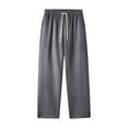 thumbnail image 1 of FNFYFH Mens Fleece Lined Sweatpants Big and Tall Drawstring Athletic Pants Open Bottom Straight Leg Sweat Pants with Pockets, 1 of 3